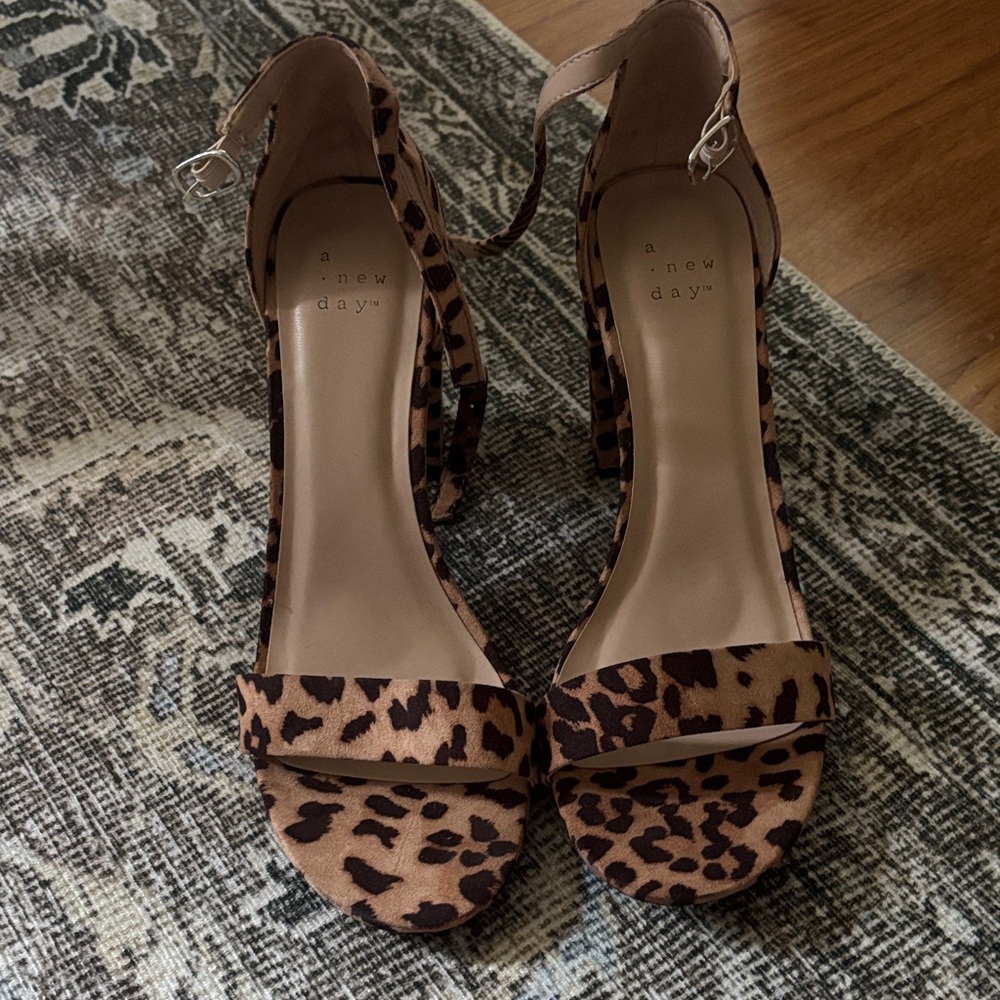 A New Day Brown Leopard Heels